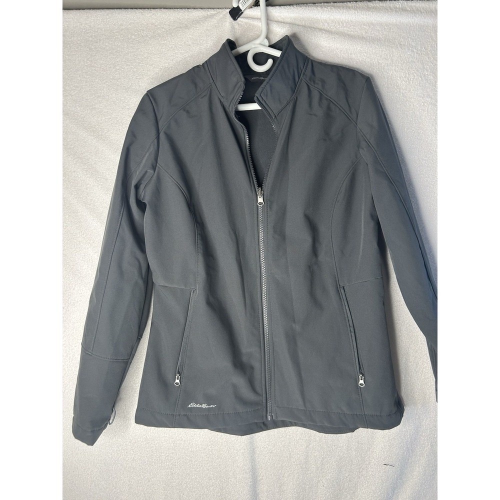 Eddie Bauer Women's Storm repel Soft Shell Jacket Gray large great condition